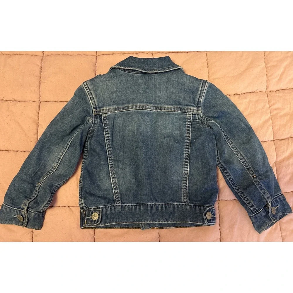 Baby GAP Blue Denim Jacket Button‎ Front Trucker Toddler Size 3 Years